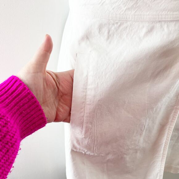 A.L.C Sidelle Linen Blend Wrap Ruffle Sleeve Mini Dress White 4 - Picture 9 of 13